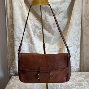 Kate Spade beautiful vintage brown pebbled soft leather shoulder bag